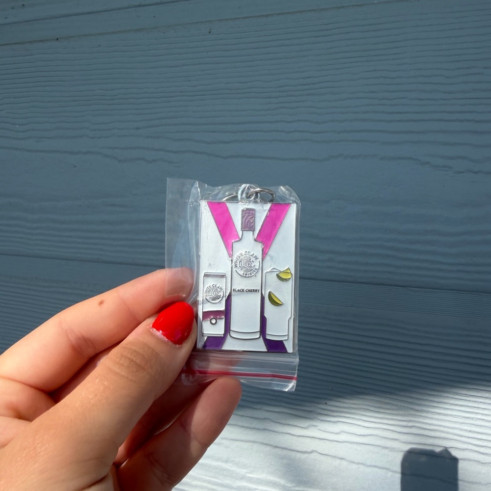 Pink and White White Claw Keychain